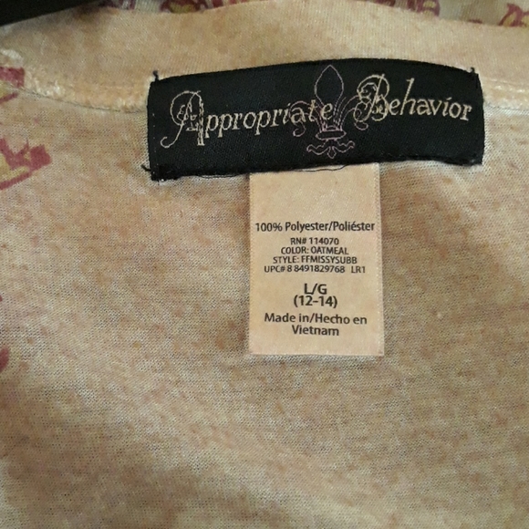 Tan and dark red top - Picture 3 of 4